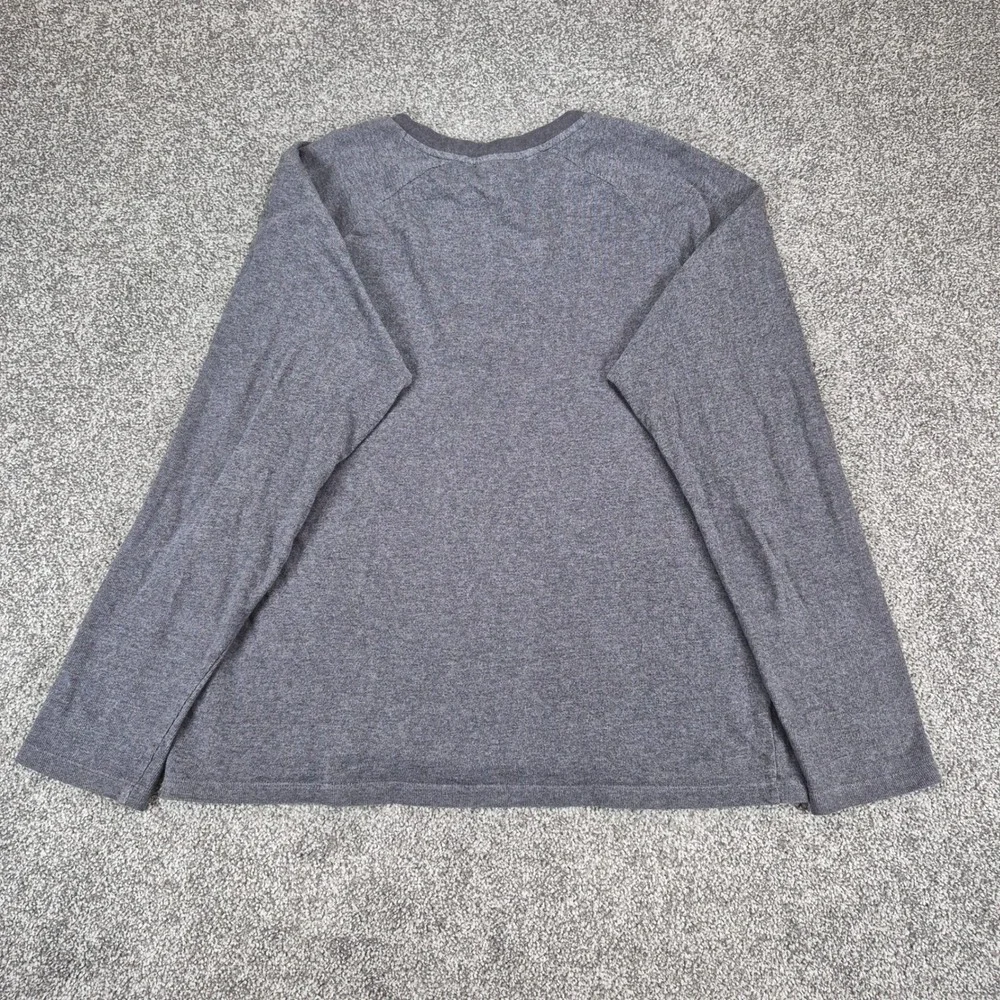 Patagonia Sweatshirt Mens Large Gray Splitter Script Lightweight Crew Neck